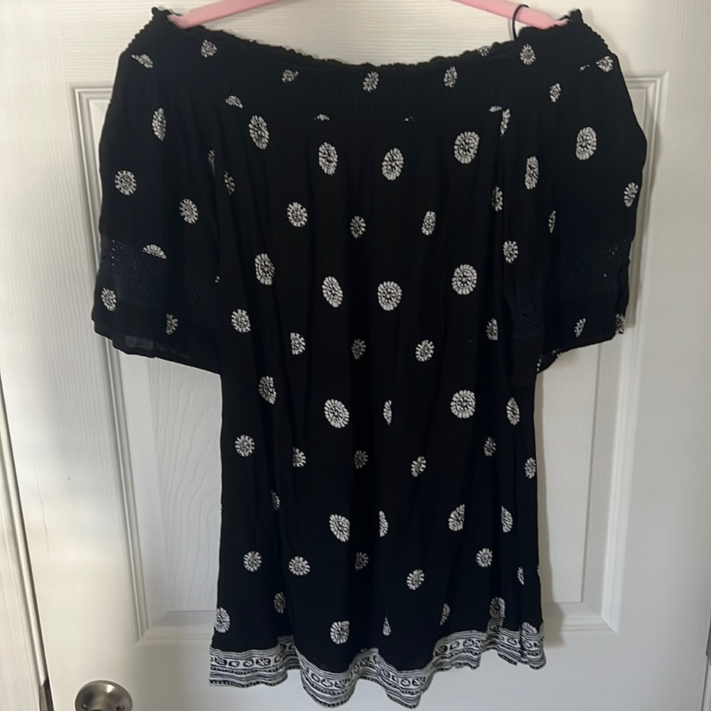 Kendall and Kylie Black Off the Shoulder Dress, Size Small, Great Condition!